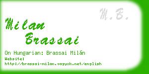 milan brassai business card
